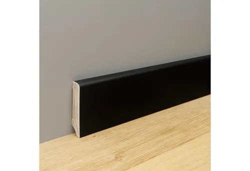 Trevendo Sockelleiste Cube massiv tiefschwarz 24 m in schwarz von Trevendo