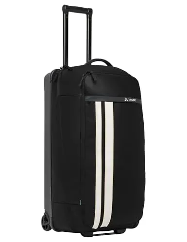 Vaude Rollreisetasche Takutea 90 - Schwarz - Nachhaltiger Trolley mit 90L Volumen, faltbar und langlebig. Ideal für Reisen dank robuster Materialien und austauschbaren Teilen für eine lange Lebensdauer.