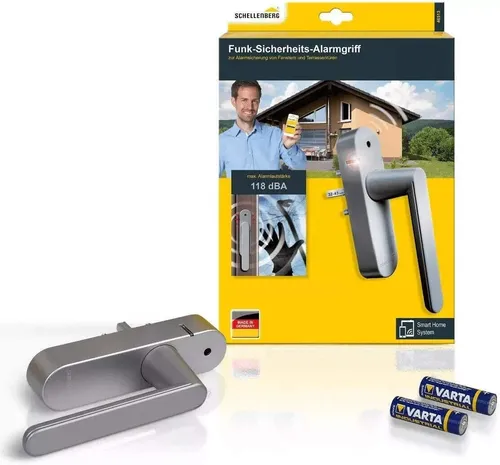 Schellenberg Funk-Sicherheits-Alarmgriff Silber