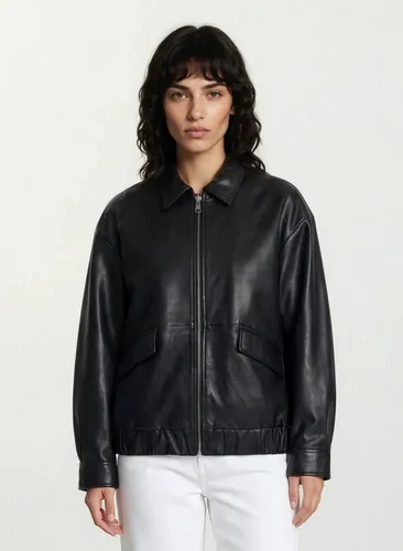 trueprodigy Lederjacke Nova Oversizejacke mit schrägen Taschen