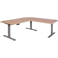 Eck-Schreibtisch MCW-D40, elektrisch höhenverstellbar - Kinderschreibtische mit stufenloser Höhenverstellung, ideal für ergonomisches Arbeiten und ausgezeichnet mit dem Mittelstandspreis für soziale Verantwortung.