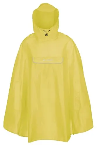 VAUDE Unisex Valdipino Poncho - Wasserdichter Rad-Regenponcho in Lemon, leicht und umweltfreundlich, ideal für unvorhergesehene Regengüsse