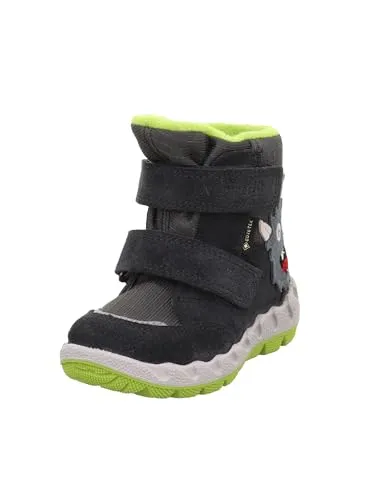 Superfit Jungen Icebird GORE-TEX Stiefel, Grau Hellgrün 2010, 27 EU - Wanderschuhe mit warmem Innenfutter und GORE-TEX Membran, ideal für kalte und nasse Tage, sportliche zweifarbige Sohle für einen stylischen Look.