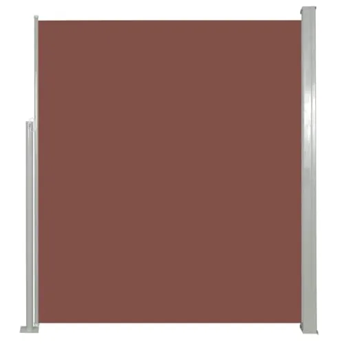 vidaXL Ausziehbare Seitenmarkise 120x300 cm Braun - UV-beständig, reiß- und wasserabweisend, ideal für Garten und Terrasse