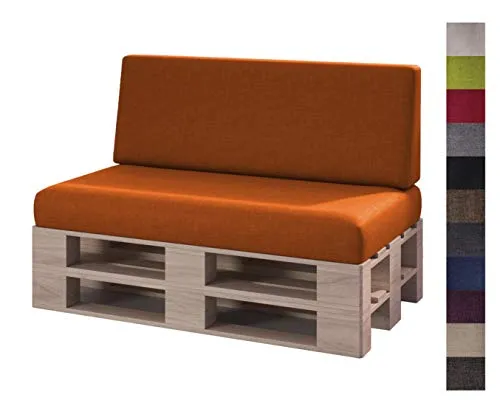 sunnypillow Palettenkissen 2er Set in orange von sunnypillow