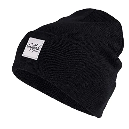 Spitzbub Unisex Mütze Beanie (Schwarz)