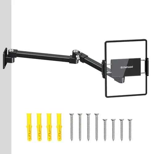 elitehood Verstellbare Tablet Wandhalterung Langarm | Aluminium iPad Wandhalterung für Küche, Büro & Zuhause
