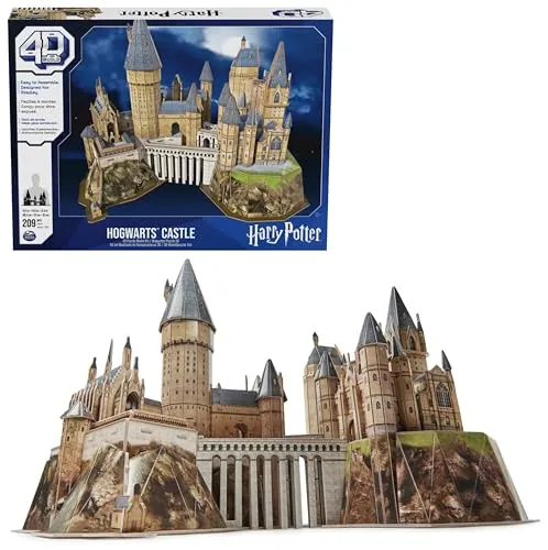 4D Build - Harry Potter Hogwarts Castle 3D-Puzzle - Bohrmaschinen: Detailreiches 3D-Puzzle des magischen Schlosses Hogwarts Castle aus hochwertigem Karton, ideal für Harry Potter Fans ab 12 Jahren.
