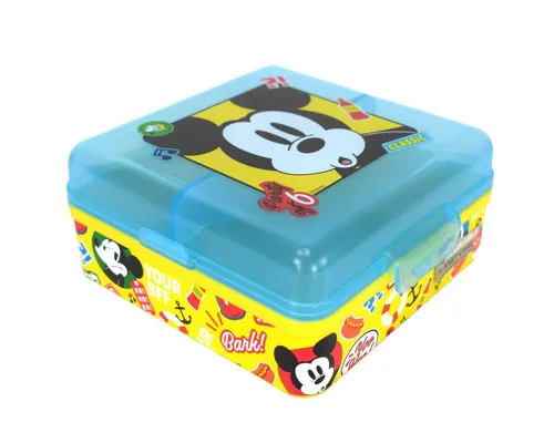 Stor Lunchbox Kinder Brotdose mit 2 klappbaren Fächern, Kunststoff, authentisches Design