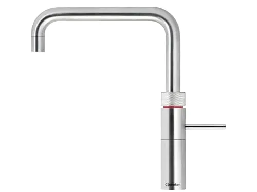 QUOOKER Fusion Square Küchenarmatur mit COMBI+ Reservoir - Armatur für kochendes, warmes und kaltes Wasser in einem Hahn. Mit 7 Litern sofort verfügbarem kochendem Wasser und unbegrenztem warmem Wasser, energiesparend und komfortabel.