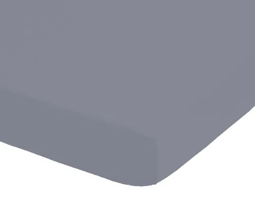 Biberna Feinbiber Spannbettlaken 0002744 - Bettlaken in silbergrau, 100% Baumwolle für optimalen Schlafkomfort, passend für Matratzen 180-200 cm x 200 cm.