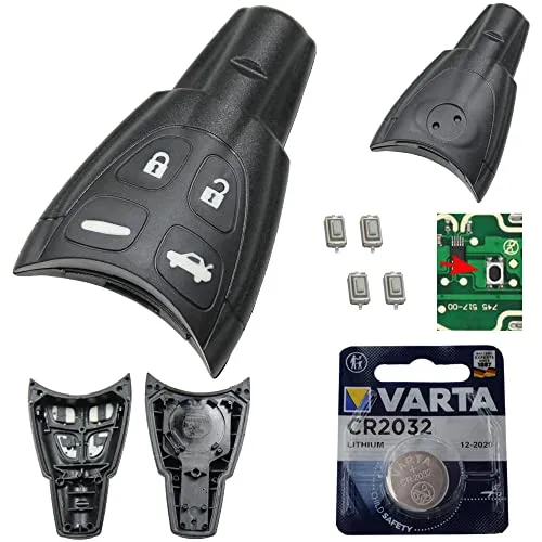 SAAB Autoschlüssel Gehäuse Reparatur Set 93 95 9-3 9-5 Fernbedienung Bedienteil