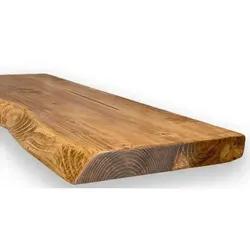 MoonTree rustikales Wandregal mit lebendigem Rand, 180 cm von MoonTree
