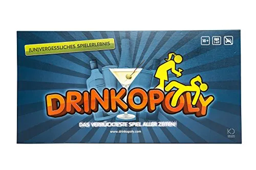 Drinkopoly – Das verrückteste Spiel Aller Zeiten - Party Spiele für Erwachsene und Studenten mit 50 Erweiterungskarten mit Aufgaben, eine (un) vergessliche Erfahrung, EIN Trinkspiel Geschenkset