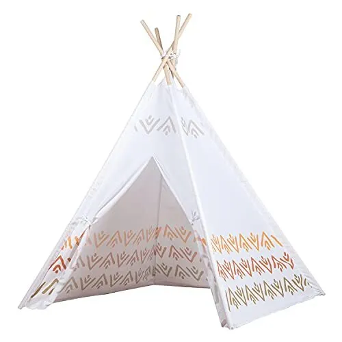 John 77102 Tipi Spielzelt, Grau/Weiß/Braun