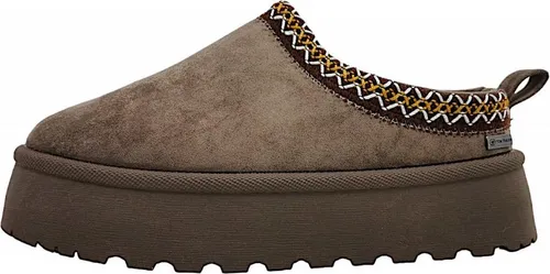 TOM TAILOR Gefütterte Slipper mit Plateau-Sohle - Hausschuhe in Größe 38, ideal für kalte Tage, mit komfortabler Plateau-Sohle und warmem Futter für perfekten Tragekomfort.