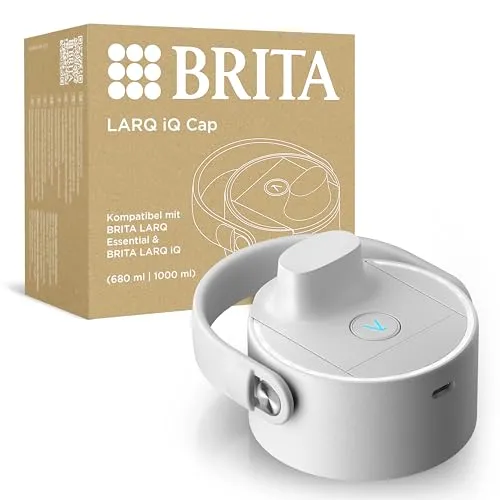 BRITA LARQ iQ Cap für Trinkflaschen - Digitaler Deckel mit Hydration Tracking in der BRITA-App. Perfekt für nachhaltige Trinklösungen, unterstützt die Reduzierung von Plastikmüll und sorgt für stets frisches Wasser.