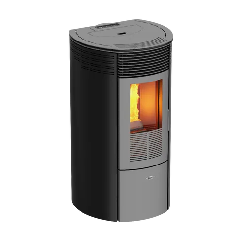KALOR Pelletkamin | Redonda Basic 12C | kanalisierbar | 8,7 kW | Schwarz
