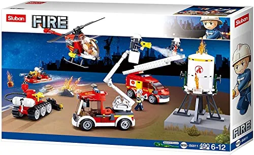 Sluban Klemmbausteine SL95681 Feuerwehrfahrzeuge Set