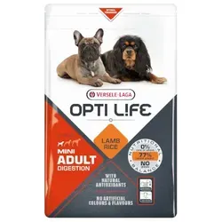 VERSELE-LAGA Opti Life Adult Digestion Mini 2,5kg - Hundefutter für ernährungssensible Hunde unter 10 kg, mit viel Lamm & Reis für eine optimale Verdauung und hohe Akzeptanz.