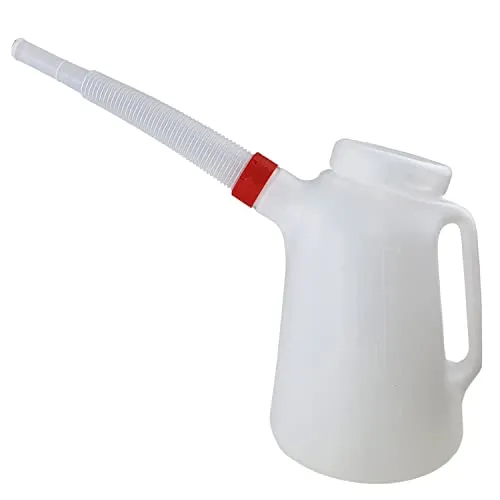 Craft-Equip Ölkanne 5L Messkanne Scala Becher aus HDPE Kunststoff Füllkanne KFZ Ölwechsel