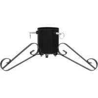 furnicato Christbaumständer Schwarz 58x58x21 cm – Stabil & Elegant