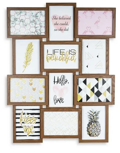 Levandeo® Bilderrahmen Collage 51x68cm in braun von Levandeo