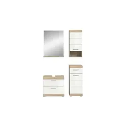 xonox 4-tlg. Badkombination Badmöbel Set Bad Lambada - Badmöbelset mit 4 Teilen in modernem Design, bietet viel Stauraum und hochwertige Verarbeitung für Ihr Badezimmer.