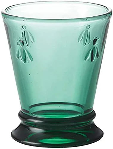 La Rochere - Glas/Wasserglas/Saftglas - Biene - grün - Pressglas - 260 ml - 1 Stück
