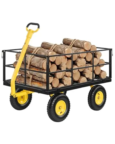 VEVOR Bollerwagen 635 kg mit All-Terrain-Reifen in gelb von Vevor
