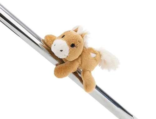 NICI MagNICI Pferd Holly K. Pony 12cm - braun - Kuscheltier mit Magnet – Plüschtier haftet auf Metalloberflächen, Magnettafeln und Taschenhänkel als Reisebegleiter – tolle Geschenkidee | 62232