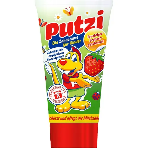 Putzi Zahnpasta mit Erdbeer Geschmack, 50 ml