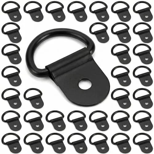 QWORK® 30 Stück D Ringe Aufbauring Zurröse, Innendurchmesser 20 mm, Last 100KG für Ladungssicherung in PKWs Kajak und Anhängern