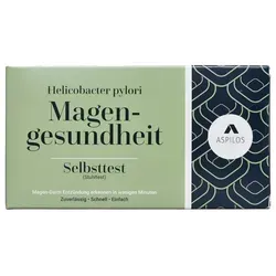 Aspilos Selbsttest Magengesundheit Helicobacter Pylori Stuhl - Arzneimittel zur einfachen und diskreten Durchführung eines H. pylori-Tests zu Hause, inklusive aller notwendigen Komponenten für die Stuhlentnahme und Auswertung.