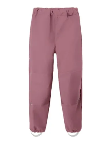 Name it kids Unisex Nknalfa Pant Solid Noos - Wistful Mauve - Outdoor Hose für Kinder mit verstellbarem Bund und reflektierenden Details für mehr Sicherheit beim Spielen.