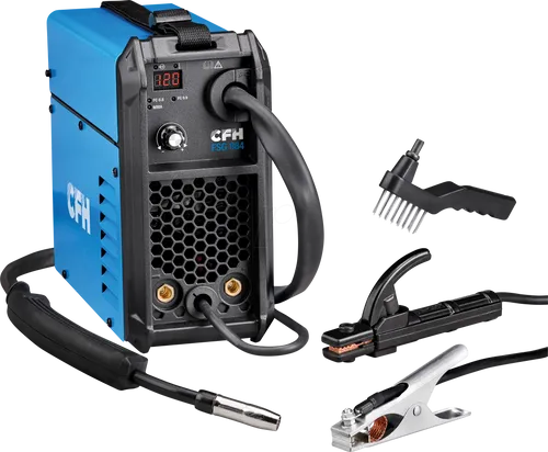 CFH 52884 Fülldrahtschweißgerät 120 A FSG 884 - Schweißgeräte für Fülldraht- und Elektrodenschweißen, mobil und leicht mit umfangreichem Zubehör für flexible Einsätze.