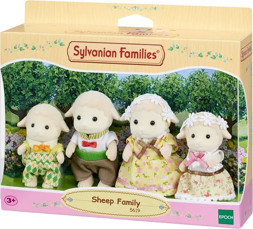 Sylvanian Families - 5619 - Familie Schaf - Puppen & -Spielsets, bezaubernde Schaffamilie für fantasievolles Spielen und Sammeln