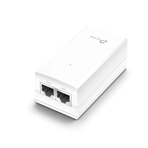 TP-Link TL-POE2412G 24V Passiver PoE Adapter (Unterstützt 24V passives PoE, Wandmontage, Plug & Play, nur mit 24-V-Passiv-PoE-Produkten kompatibel) weiß