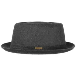 Stetson Wool Pork Pie Hut - Eleganter Filzhut aus Italien - Fedora & Trilby-Hüte für Herren, hochwertiger Wollhut mit 75% Schurwolle für optimalen Tragekomfort und exklusives Design.