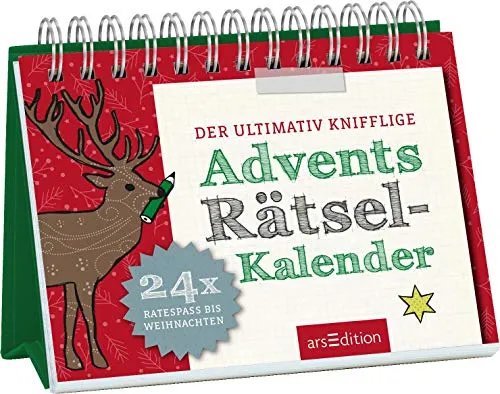 Der ultimativ knifflige Advents-Rätsel-Kalender von arsEdition