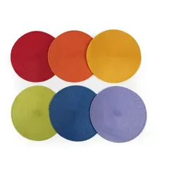 Excelsa Set Mit 6 Tischsets Round In Kunststoff D36 Bunt von Excelsa