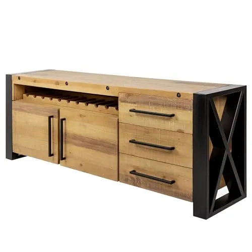 Riess-Ambiente Sideboard THOR 195cm vintage braun/schwarz von Riess-Ambiente