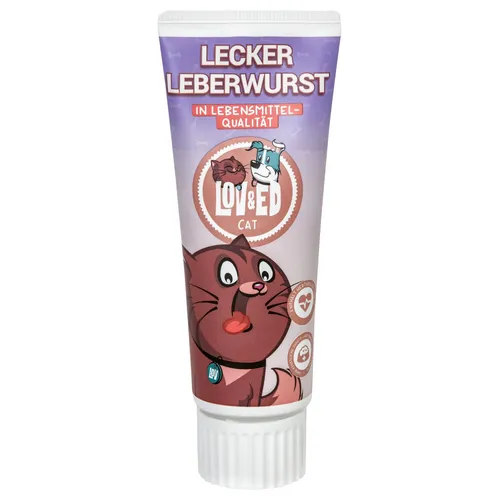 Lov&Ed Lecker Leberwurst für Katzen, 75g Lebensmittelqualität Belohnung Leckerli