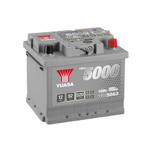 Yuasa 52Ah Autobatterie YBX5063 SMF 12V