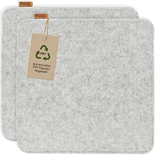 MIQIO Sitzkissen Set 2er mit Antirutschnoppen 35 x 35 cm - Hochwertige Sitzauflagen aus 100% Polyester, formstabil und robust. Ideal für Design-Liebhaber, passend zu weiteren MIQIO Produkten. Pflegeleicht durch Hand- oder Maschinenwäsche.