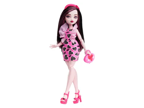 Monster High Draculaura-Puppe mit flexiblen Gelenken für kreatives Spiel - Die Draculaura-Puppe begeistert mit über 10 beweglichen Gelenken und modischen Accessoires. Ideal für fantasievolles Spielen und gruselige Geschichten. Perfekt für Kinder ab 4 Jahren!