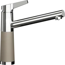 SCHOCK Küchenarmatur SC-510 Twilight – Braune CRISTADUR Niederdruck Armatur mit Festauslauf - Armaturen: Hochwertige, schwenkbare Küchenarmatur mit 360° Schwenkradius und edler CRISTADUR Ummantelung für moderne Küchenoptik.