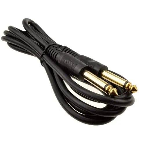 kenable 6,35 mm 1/4inch Mono Klinkenstecker Stecker Guitar/Instrument/Patch Kabel Vergoldeten 2 m [2 Meter/2m]