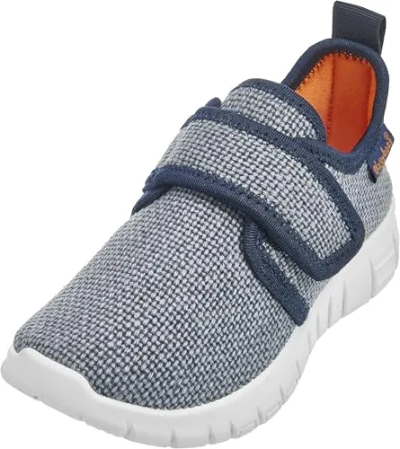 Playshoes Hausschuh Uni Unisex Kinder Hausschuh, Jeansblau, 25 EU - Bequeme Hausschuhe für Kinder mit Klettriemen für einfaches Anziehen, flexibler Sohle und strapazierfähigem Textil, ideal auch als Freizeitschuh.