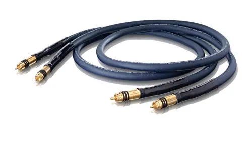 OEHLBACH Series 1 - High End Stereo Audio-Cinch Kabel Set - HiFi-Kabel mit symmetrischem Aufbau, ideal für HiFi- und Home-Cinema-Anlagen; HPOCC Kupfer und 24 kt. vergoldete Kontakte sorgen für herausragende Signalübertragung.
